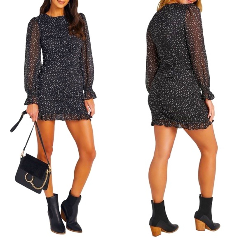VICI Black/White Polka Dot Cocktail Dress NWT